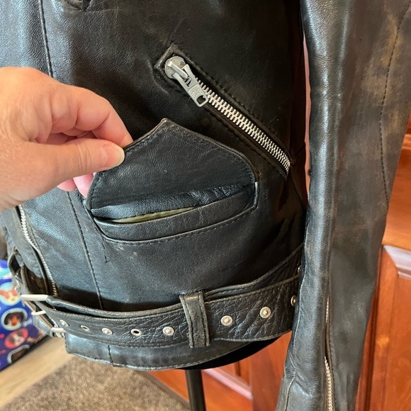 Vintage Black Leather Studded Motorcycle Jacket | Women’s M | Biker Punk Eclair - Picture 4 of 16